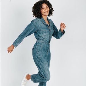 Free People Madrid Denim Coverall